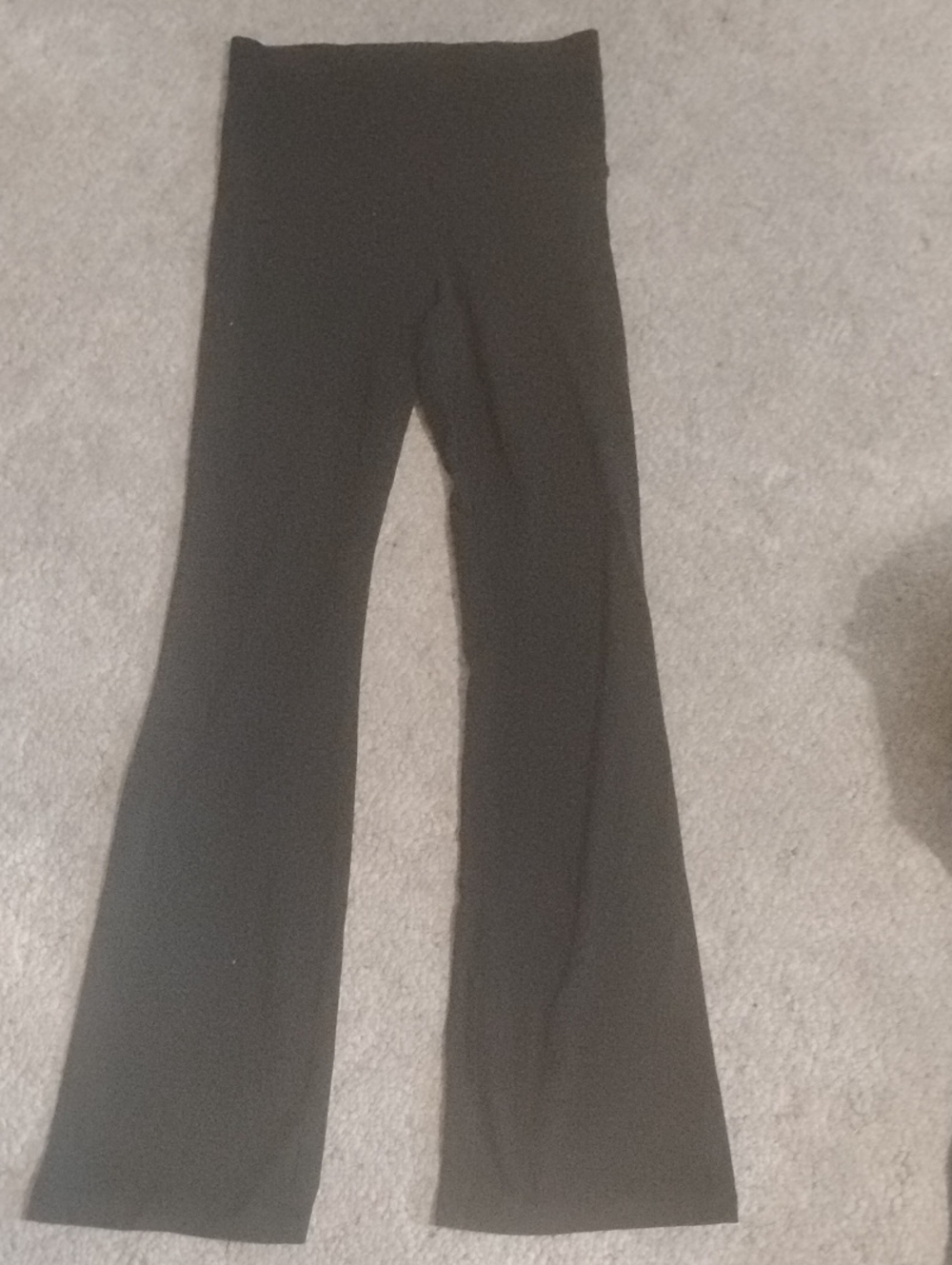 Black Victoria Secret PINK Fold-over Flared yoga Pants, Small